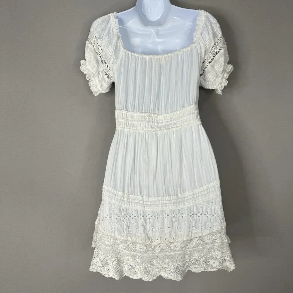 LoveShackFancy Womens Dress M White Lilium Dainty Cottagecore Feminine Bridal - Picture 9 of 13